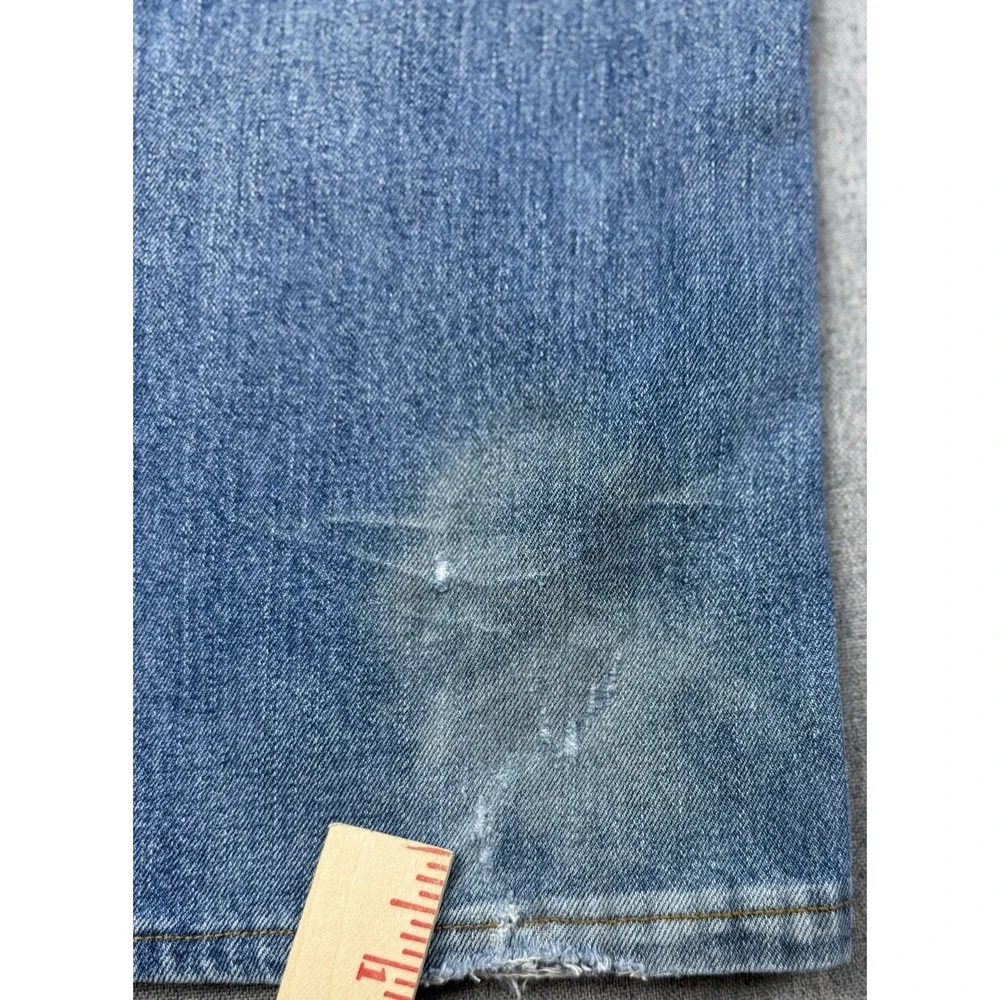 Levi's 527 Slim Boot Jeans Men's 32x32 Blue Distressed Paint Wash Denim
